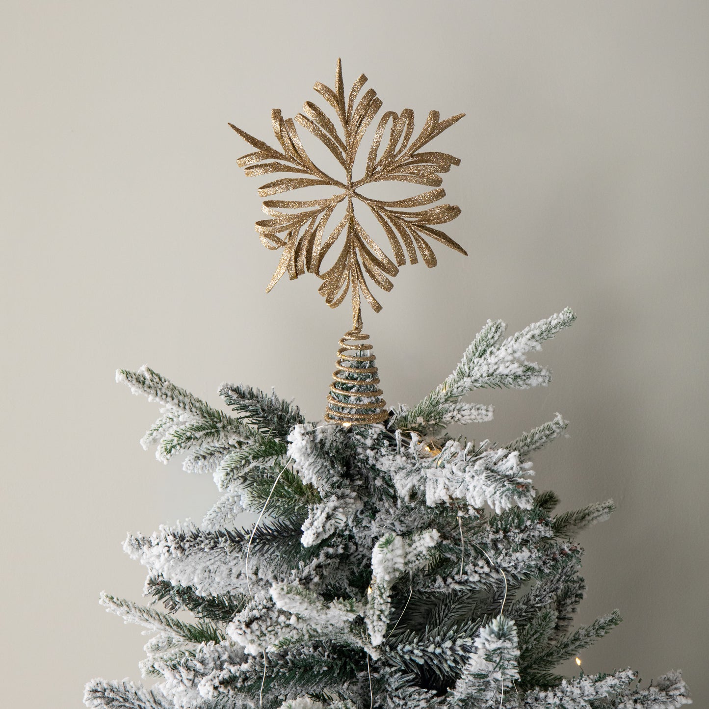 29cm Antique Gold Snowflake Christmas Tree Topper