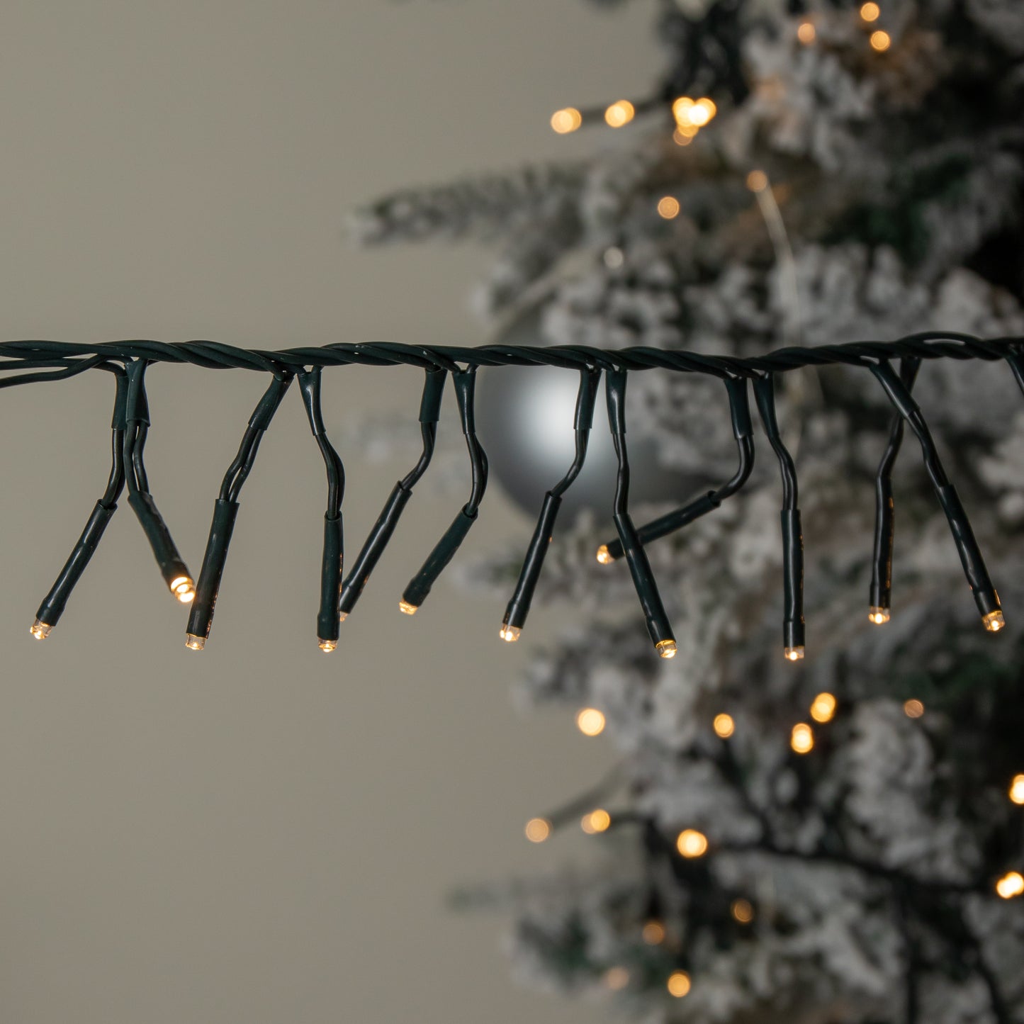 18.5m 1440 LED Christmas Cluster Multi-Action String Lights with Timer in Warm White