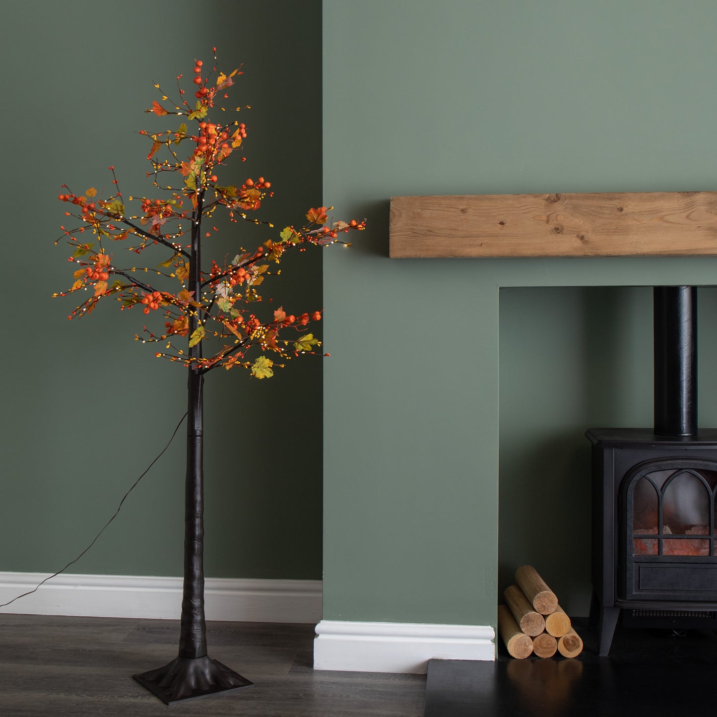 1.55m Light up Autumn Maple Leaf Tree with 180 Warm White LEDs