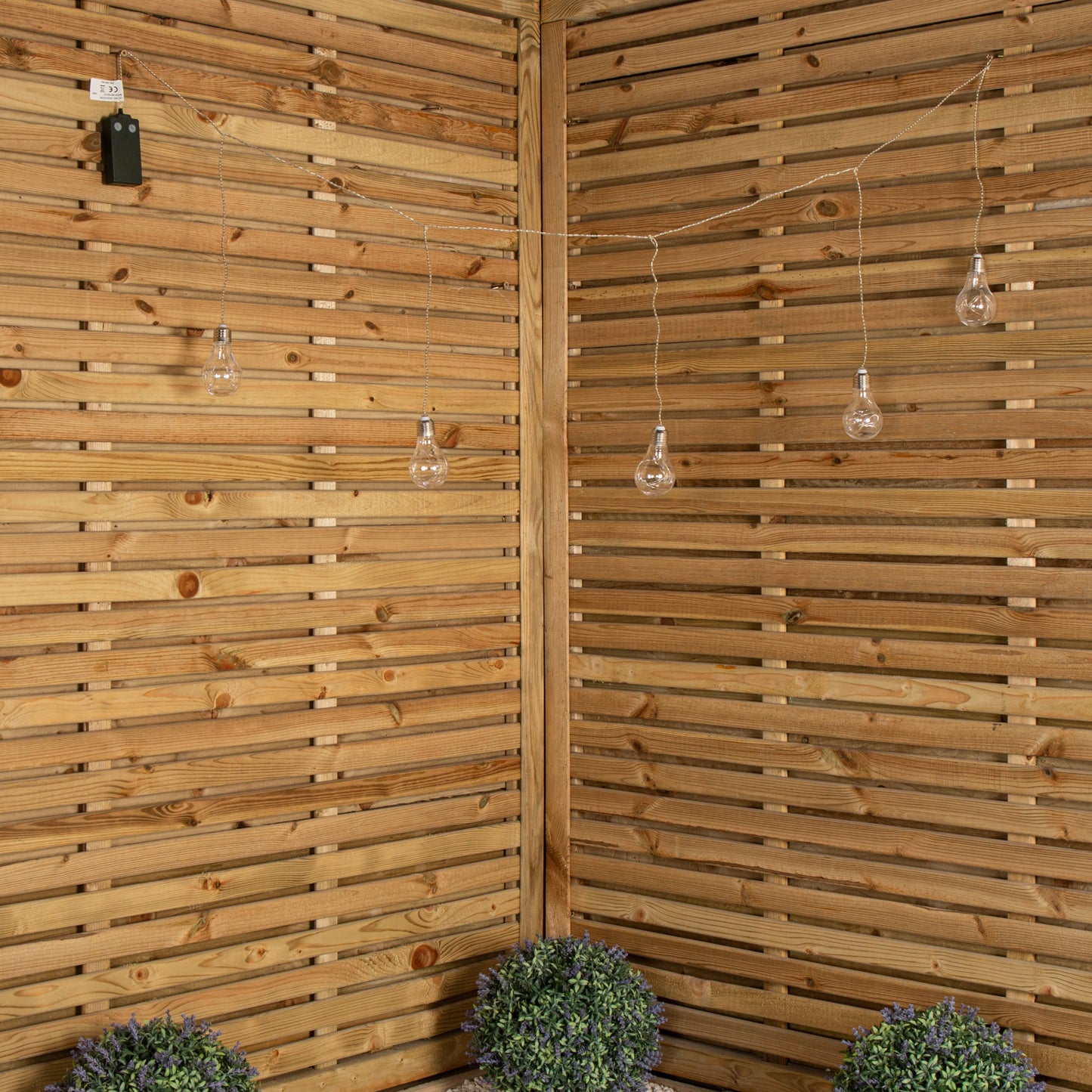 1.2m Set of 5 Battery Operated Light up Edison Style Bulbs with 40 Cool White LEDs