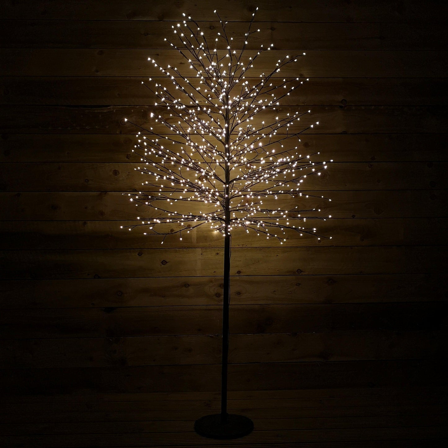 Factory Seconds: 1.8m 6ft Outdoor Black Micro Dot Christmas Blossom Tree with 900 Warm White LED