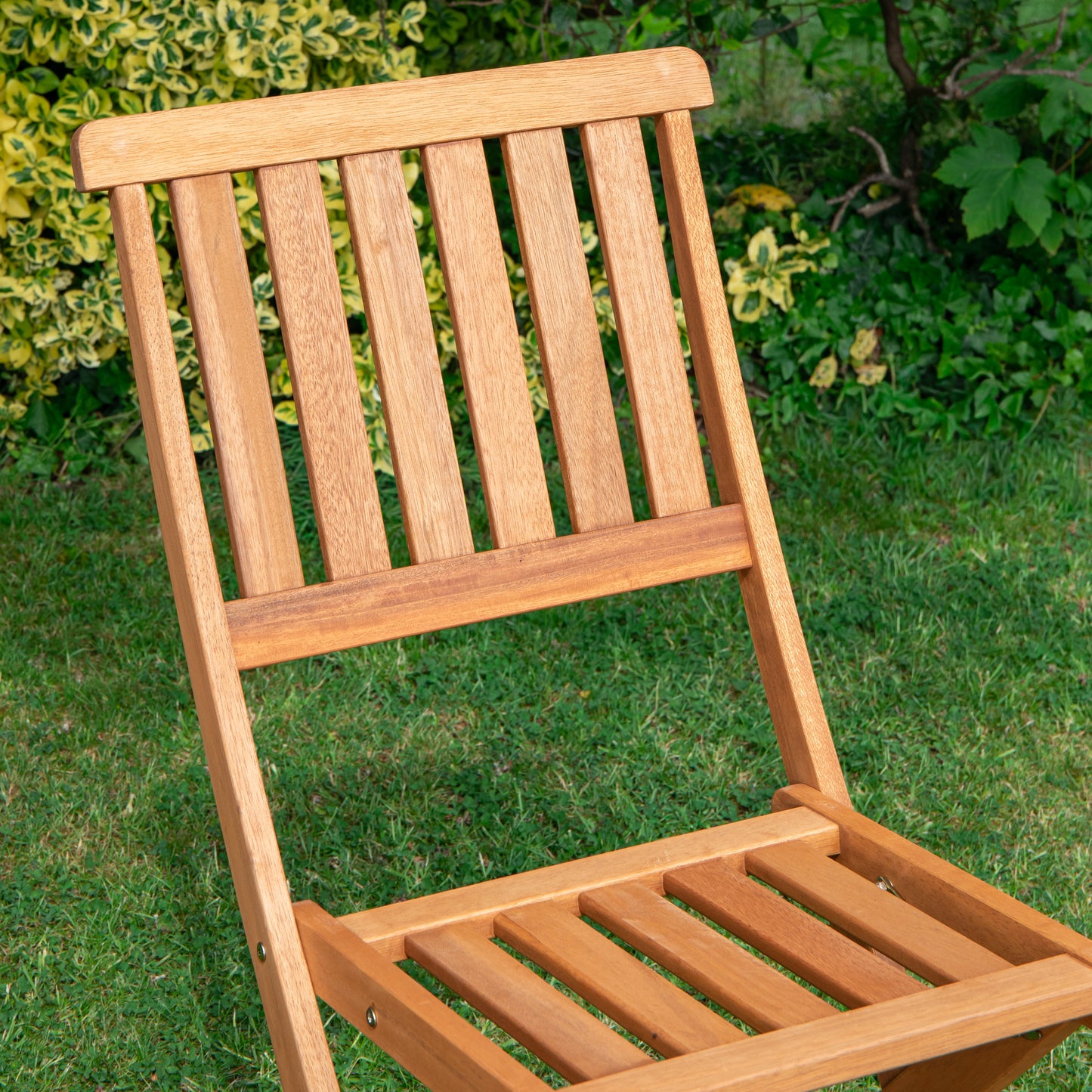 Outdoor 2 Person Folding Square Wooden Garden Dining Table Chairs Set