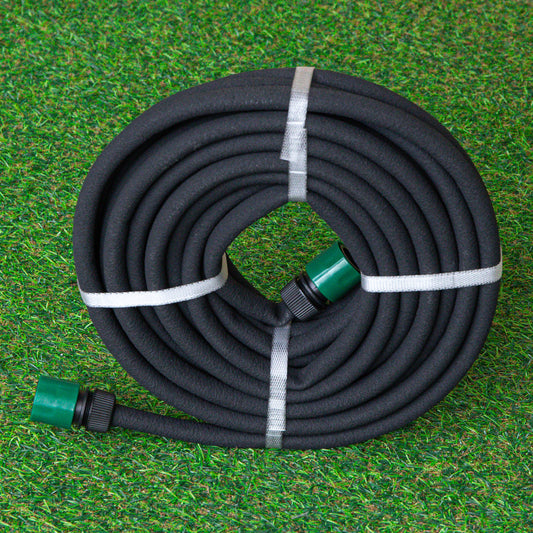 15m x 12.5mm Porous Garden Flower Bed Soaker Hose Pipe