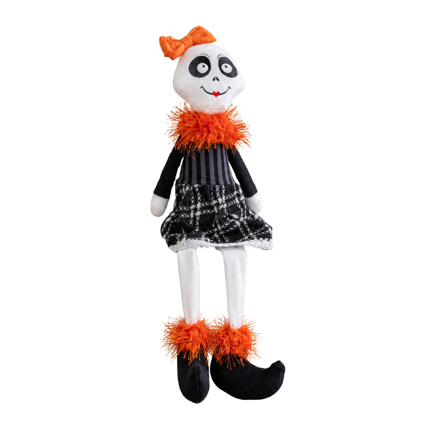 55cm Mrs Bones Seated Halloween Decoration with Dangly Legs