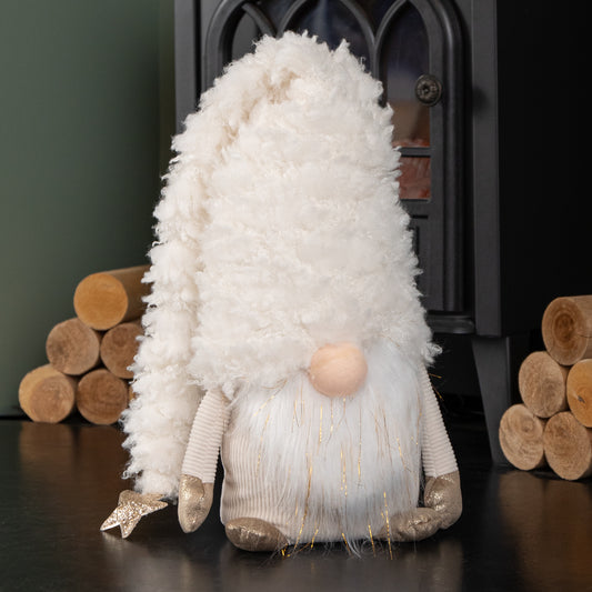34cm Large White Super Soft Christmas Snow Gonk Decoration