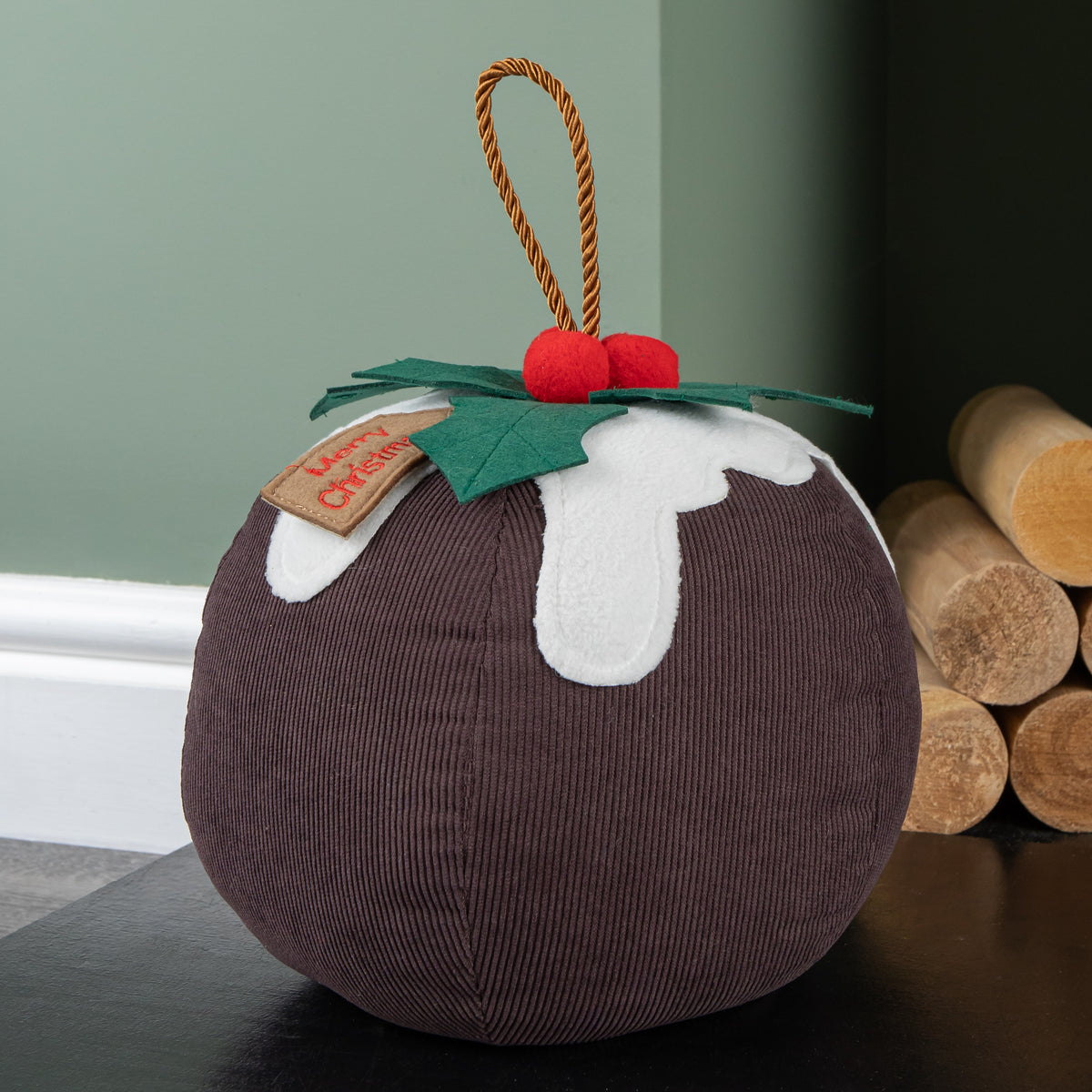 1.5Kg Weighted Indoor Decorative Christmas Pudding Door Stop