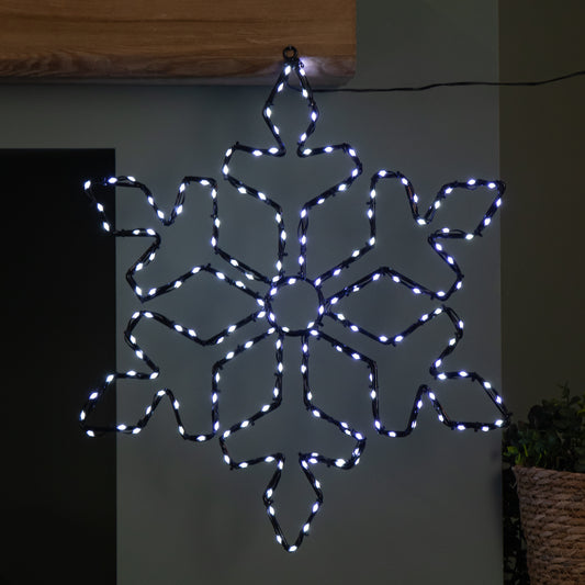 50cm x 44cm Light up FlexiBrights Christmas Snowflake with 165 White LEDs