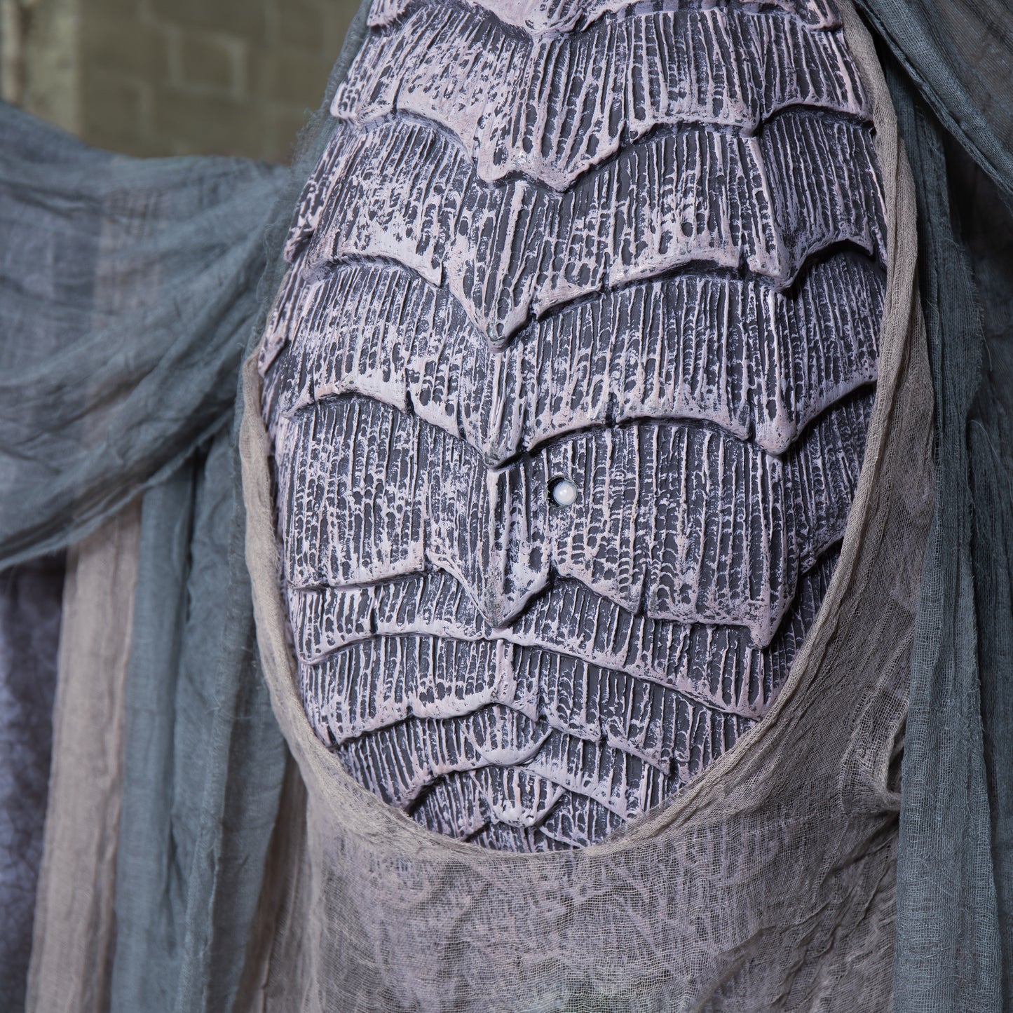 7ft Giant Sized Motion Activated Winter Dragon Halloween Decoration with LEDs INCLUDES SMOKE Machine