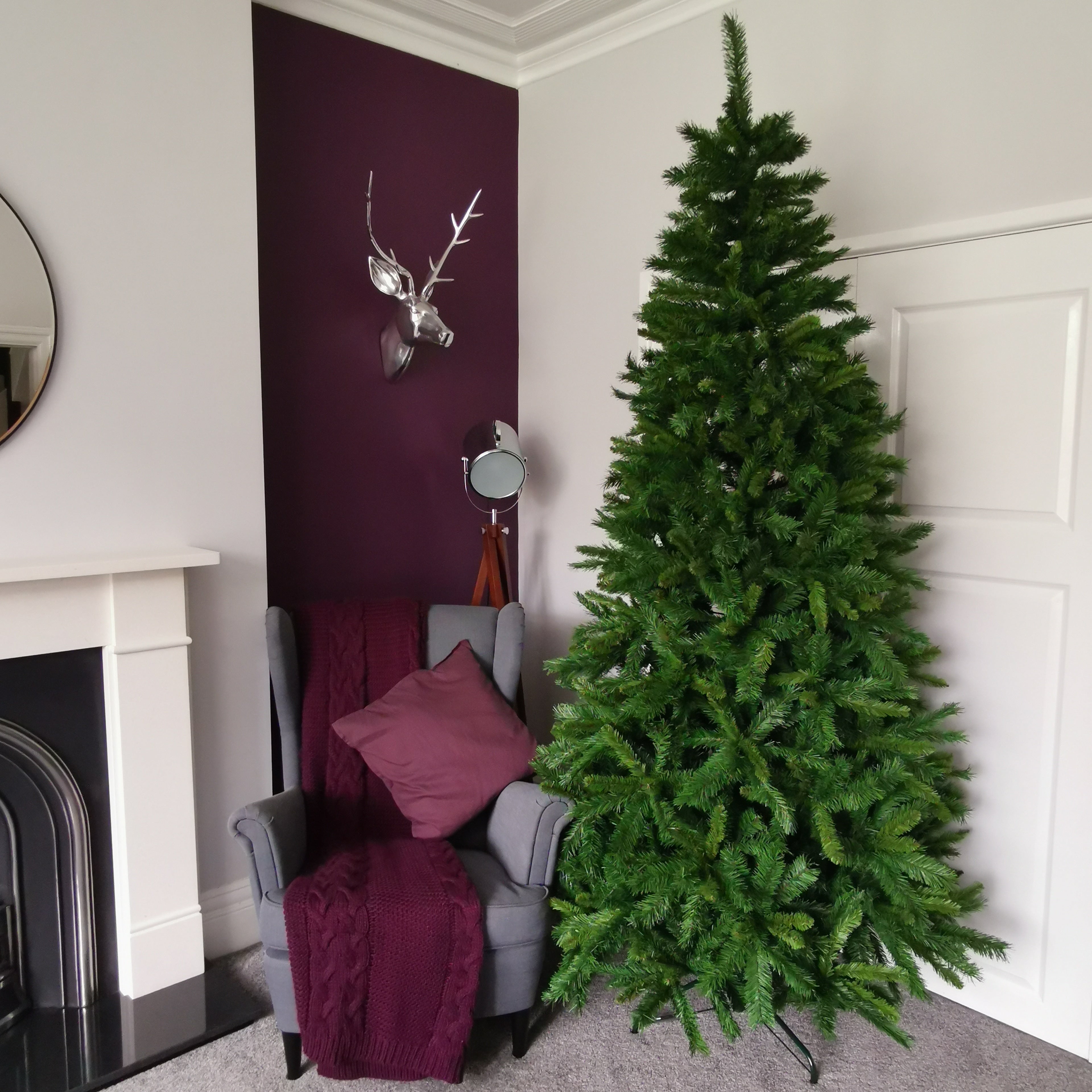 Factory Seconds: 8ft New Duchess Spruce Hinged 1312 Tips Green Christmas Tree