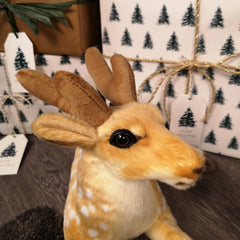 35cm Indoor Plush Laying Deer Christmas Decoration