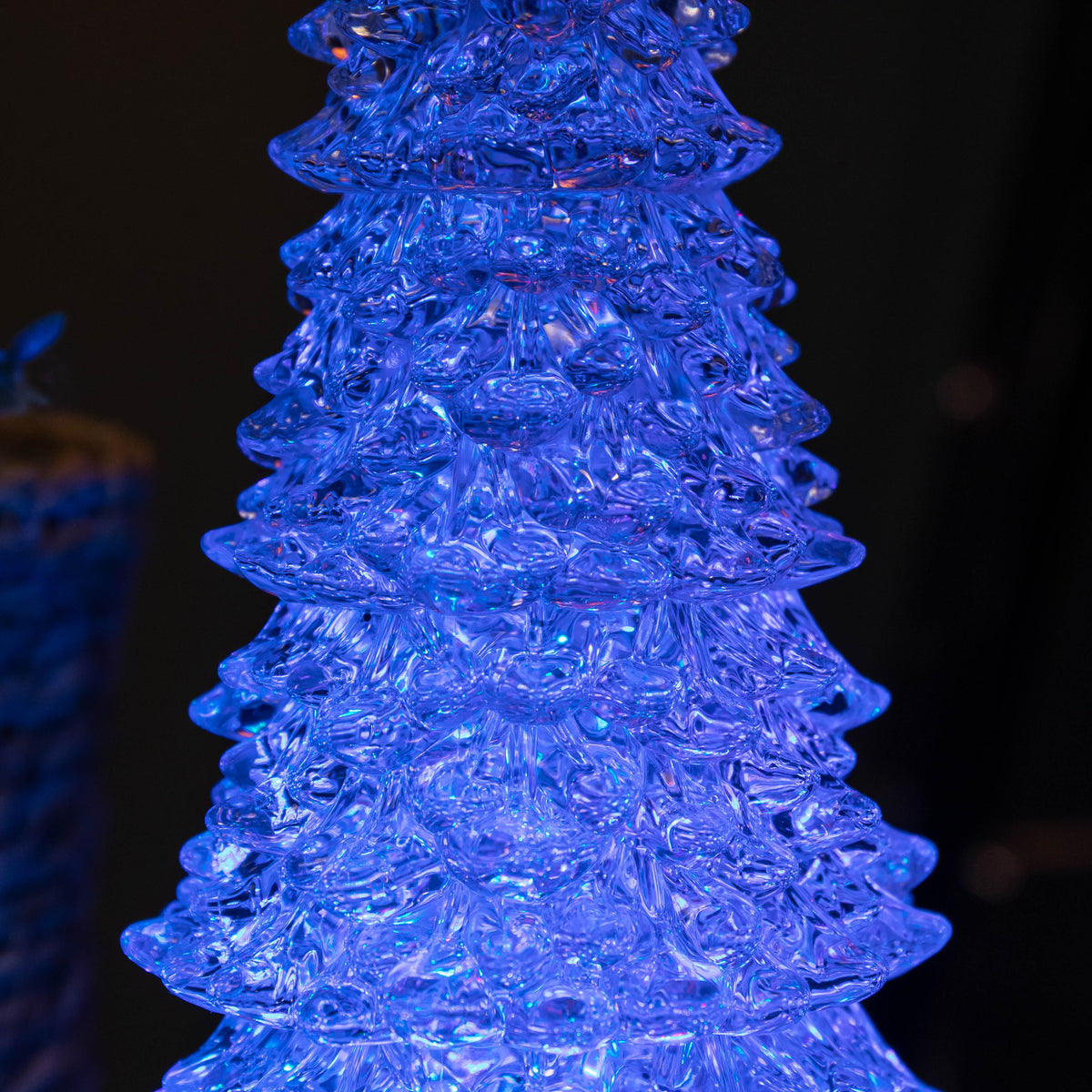 32cm Snowtime Christmas Water Spinner Colour Changing Glitter Christmas Tree  Dual Powered