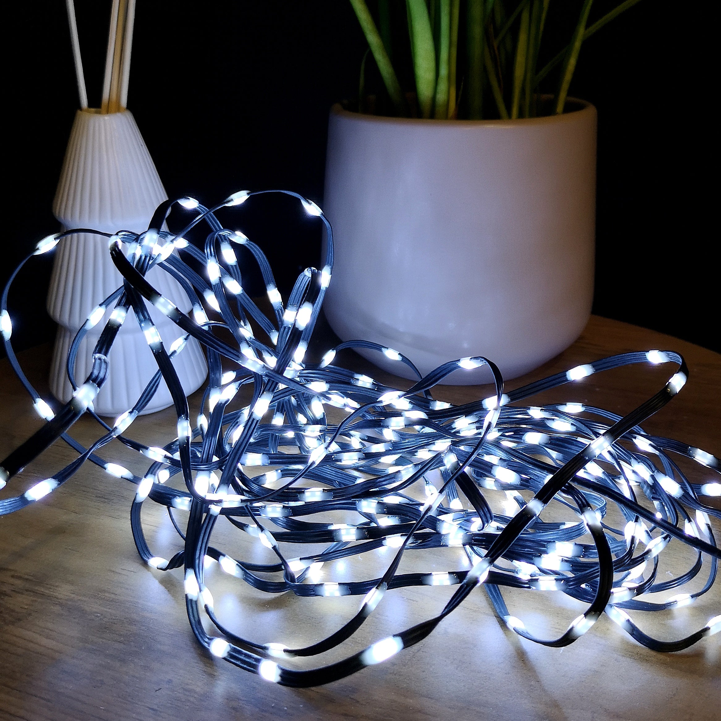 17.5m Indoor Outdoor Flexibrights Christmas Lights with 500 White LEDs