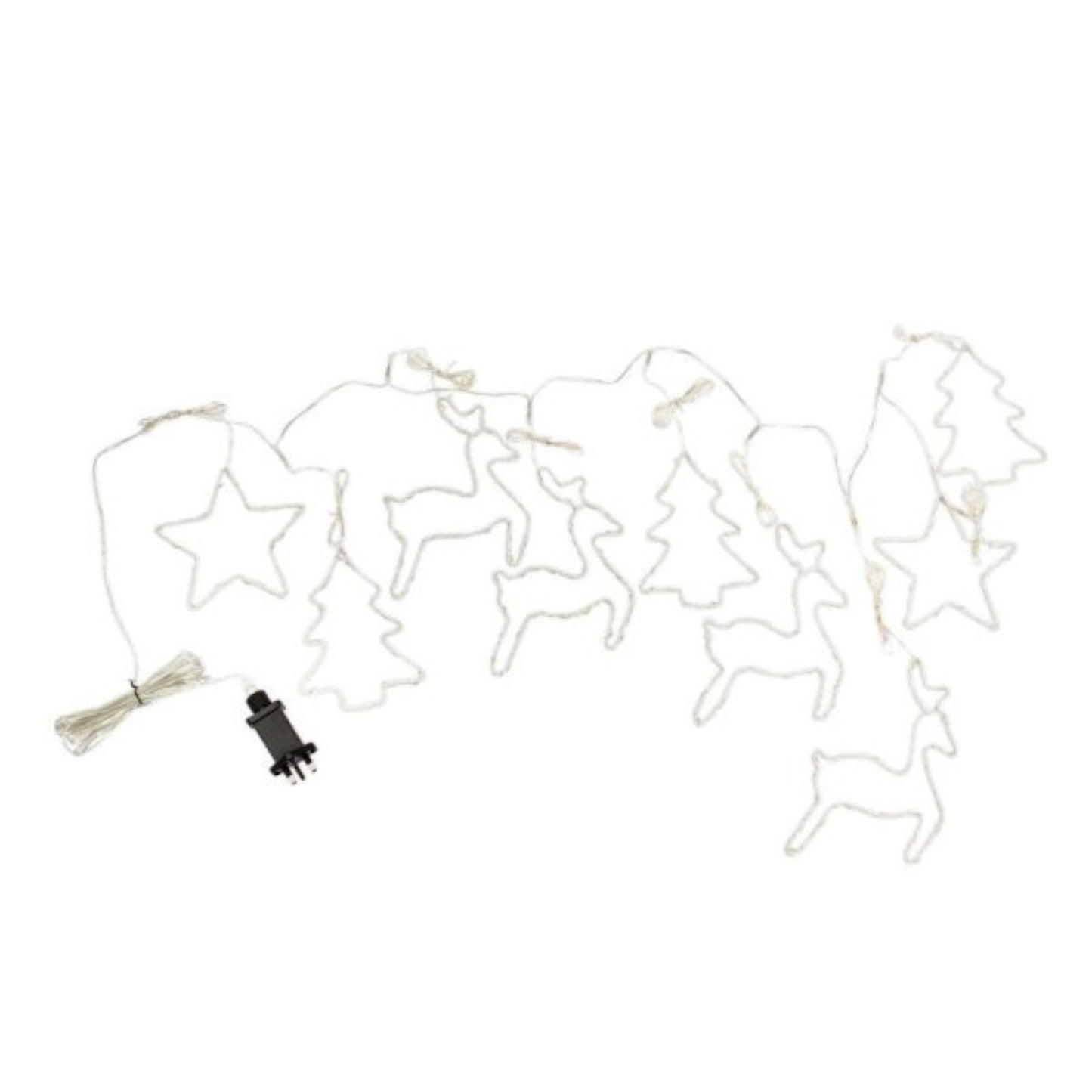 1.2m Light up Festive Curtain Christmas Lights with Warm White LEDs