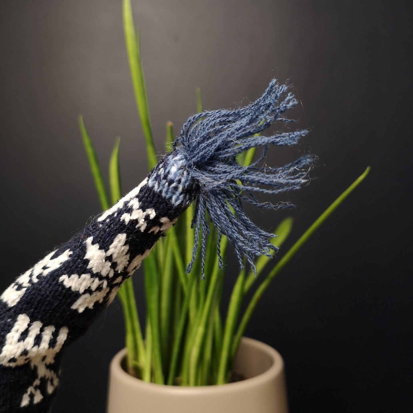 35cm Battery Operated Light up Sitting Christmas Gonk in Dark Blue