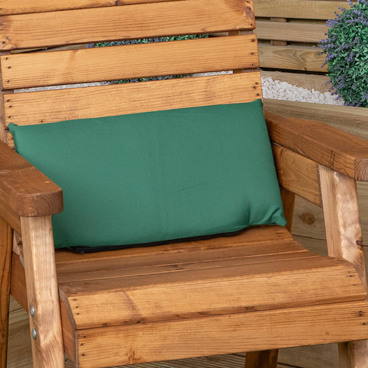 52 x 20cm Back Cushion for Single Wooden Garden Chair in Green