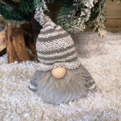 22cm Grey Plush Indoor Christmas Gonk Decoration