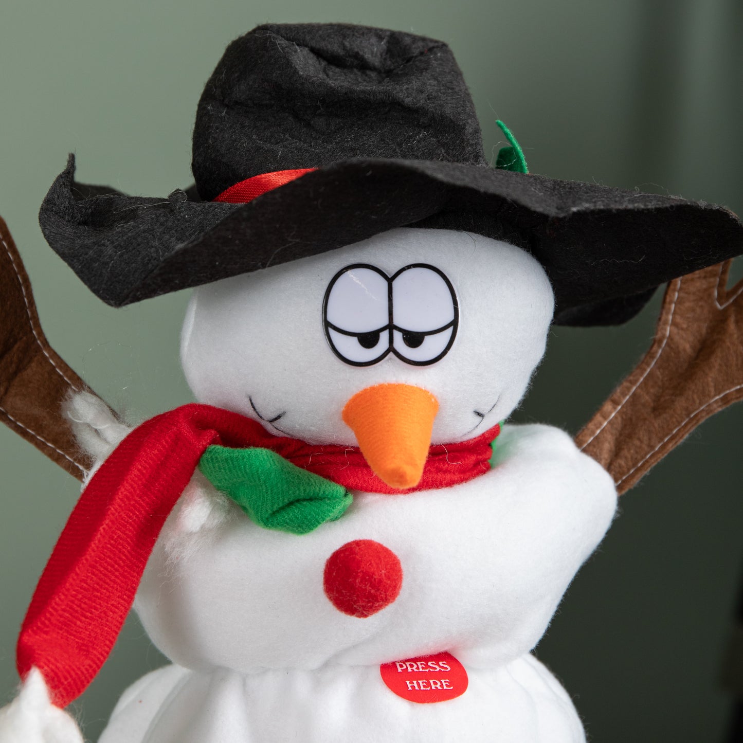 35cm Singing & Dancing Animated Sherbert Snowman Christmas Decoration