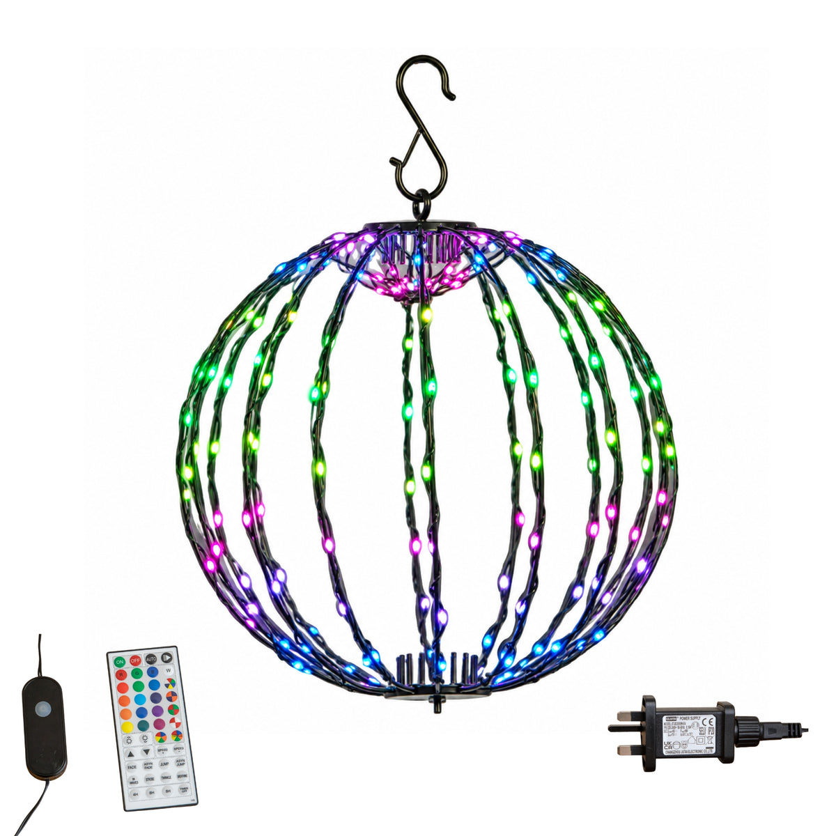 40cm Light up Colour Changing Christmas Orb with LEDs and Remote Control