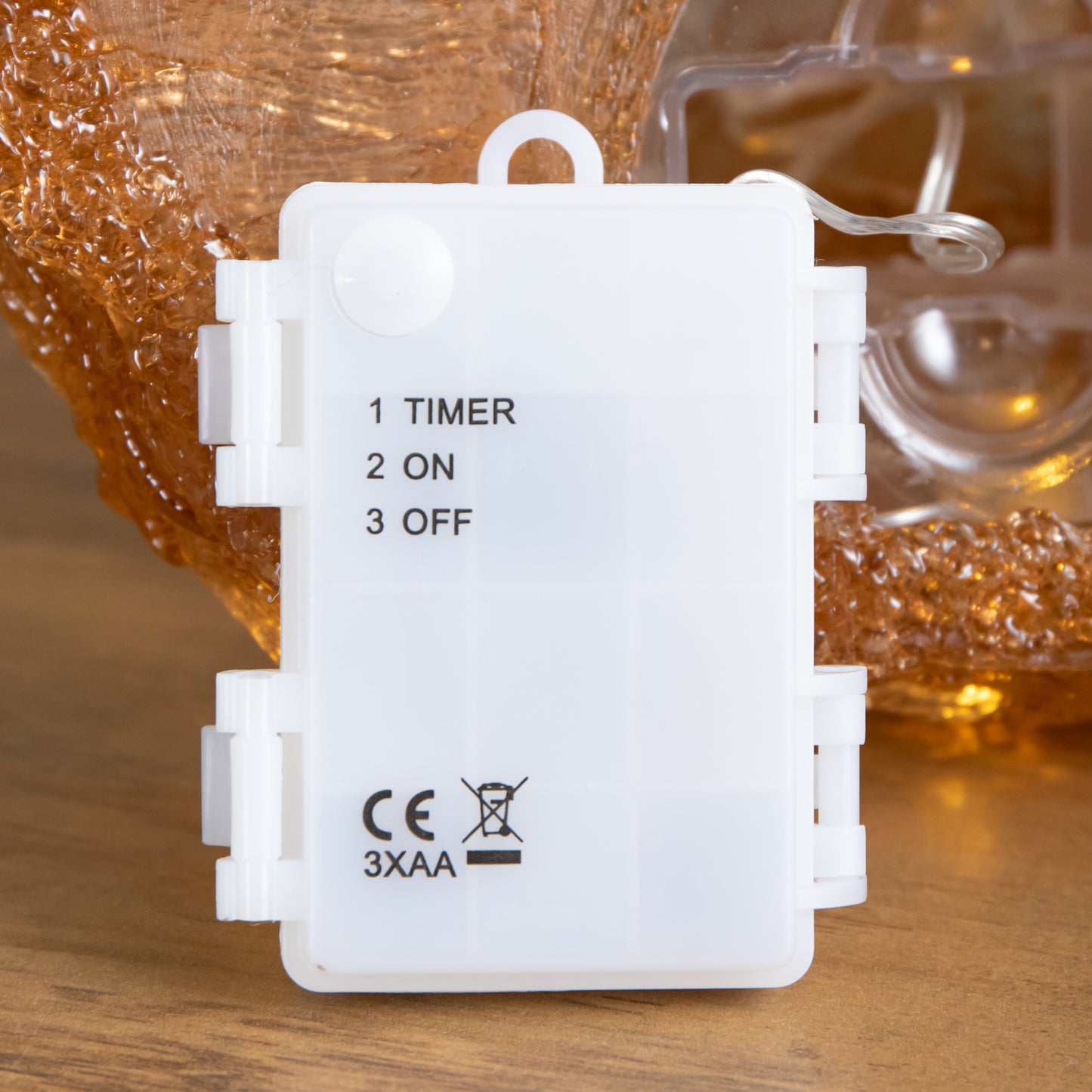 27cm Battery Powered Light up Ice Frosted Christmas Doe & Fawn with Warm White LEDs