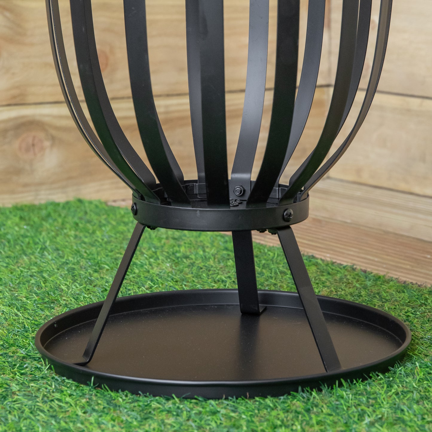 44cm Black Steel El Clasico Outdoor Garden Firebasket