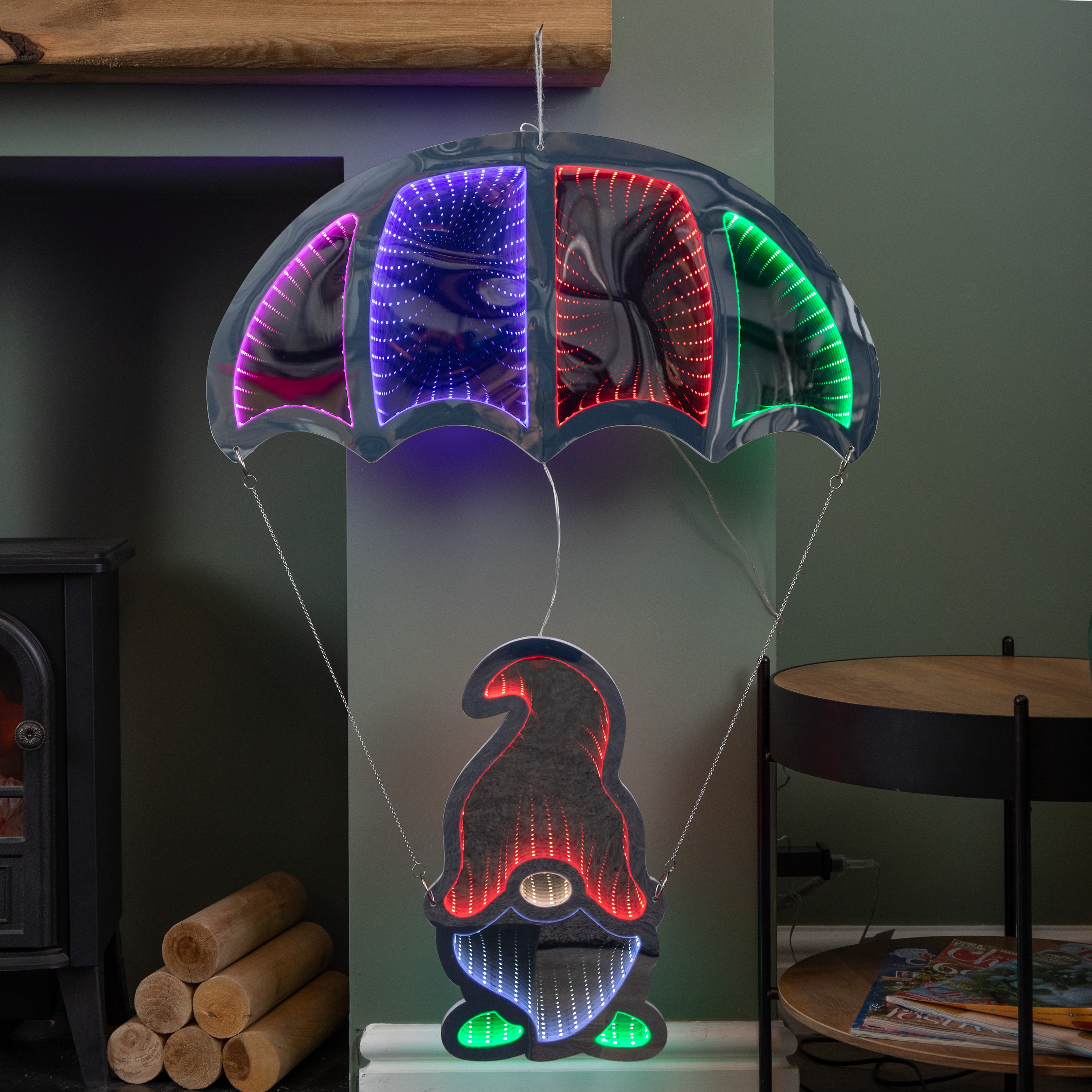 85cm LED Infinity Light Gonk Hanging Parachute