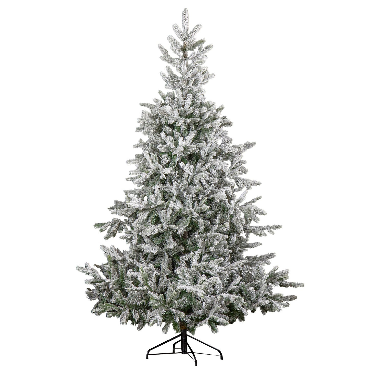 8ft (2.4m) Snowy Grandis Fir Artificial Christmas Tree with 2935 Tips & Metal Stand 