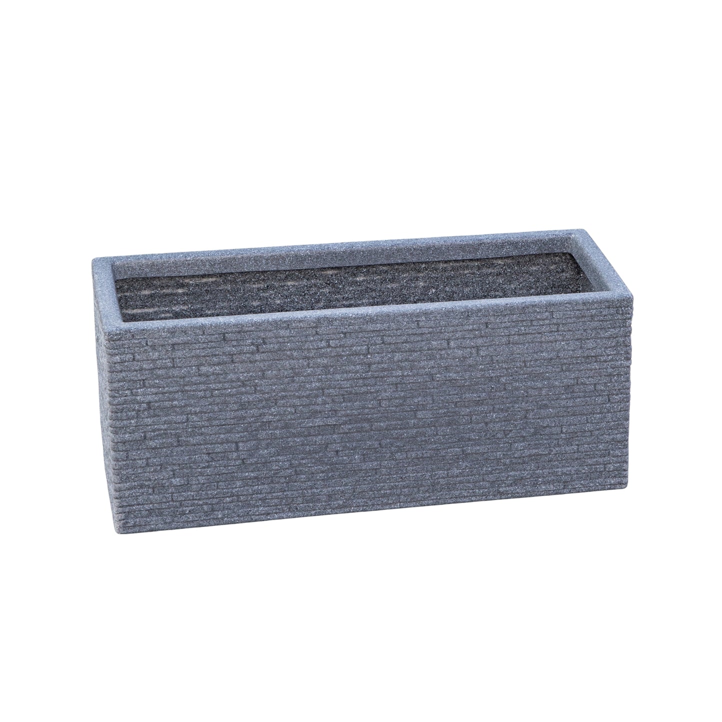 25cm Plastic Ash Grey Slate Effect Garden Patio Trough