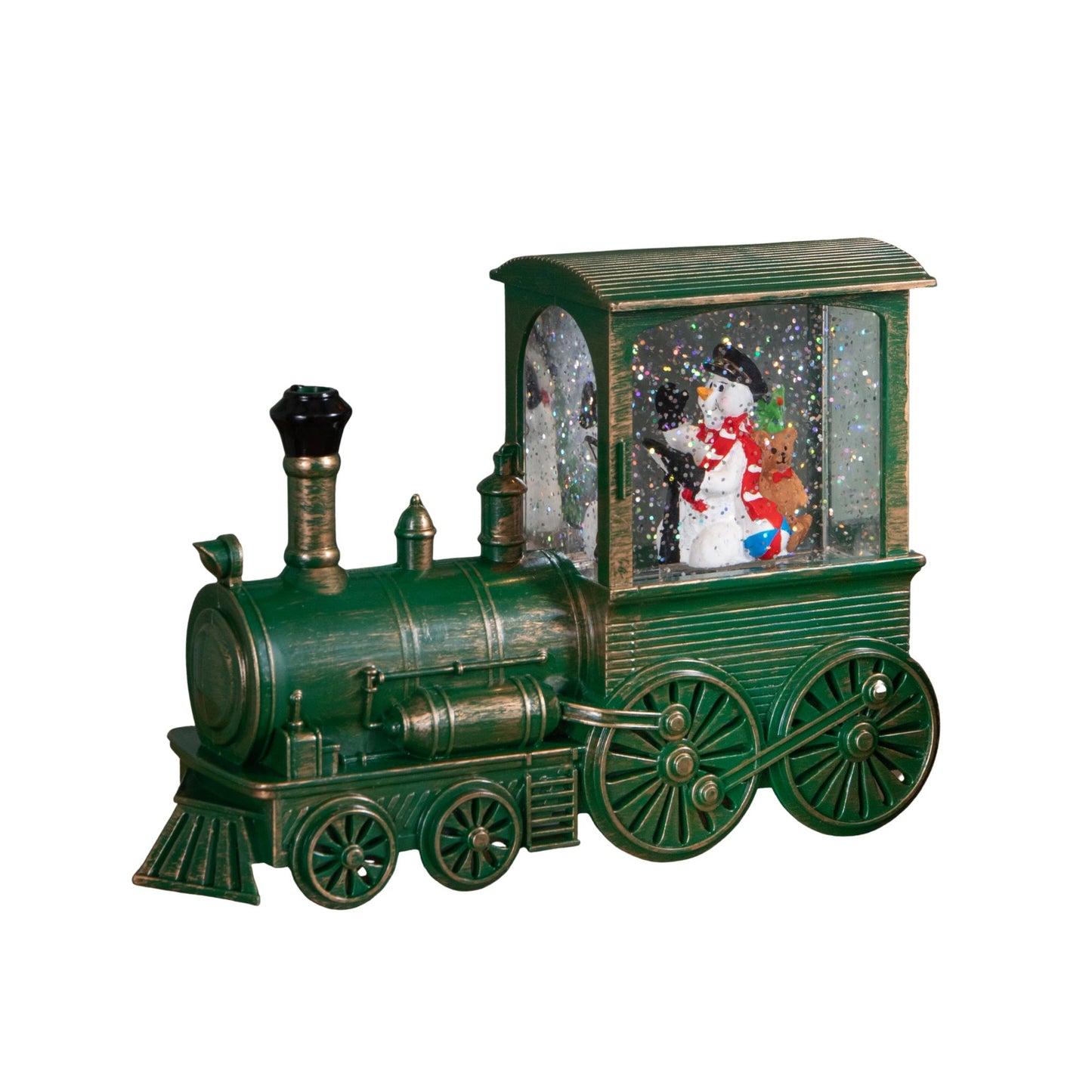 17cm Battery Operated Frosty All Aboard Snow Swirling Christmas Lantern