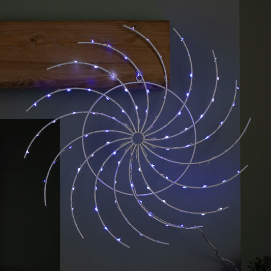 50cm Light up Christmas Catherine Wheel with 96 Blue and White LEDs