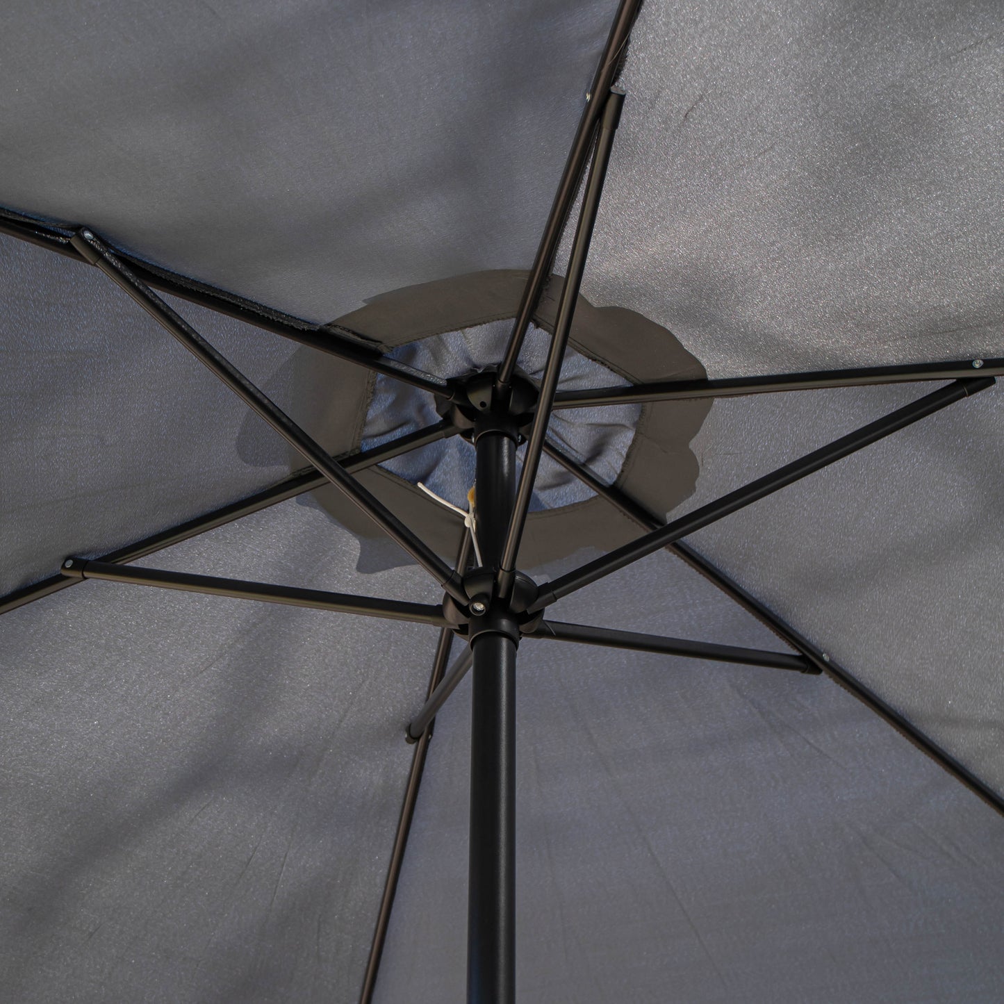2.7m Havana Garden Patio Parasol with Crank Handle in Grey with 9kg Base Included