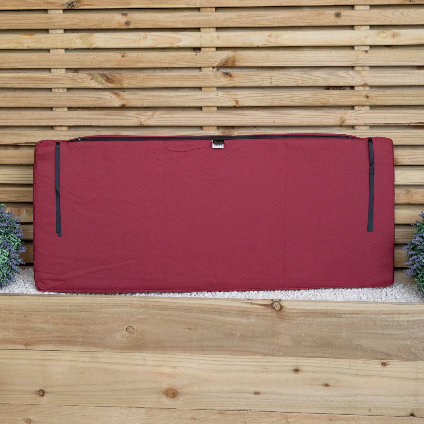 99 x 41cm Cushion Base for 2 Seater Wooden Garden Bench in Burgundy