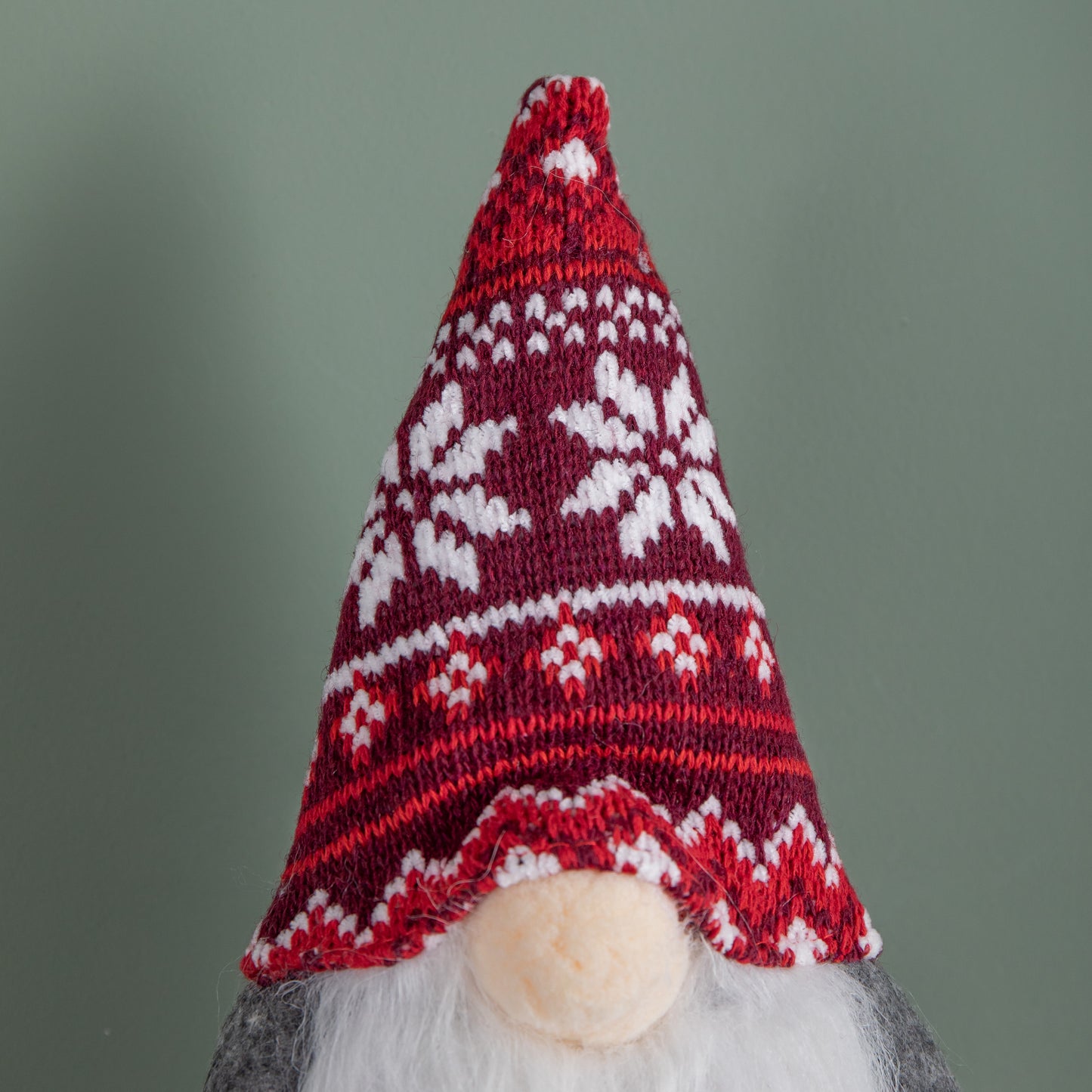 30cm Plush Gnome Gonk Christmas Stocking Holder Decoration with Grey Body