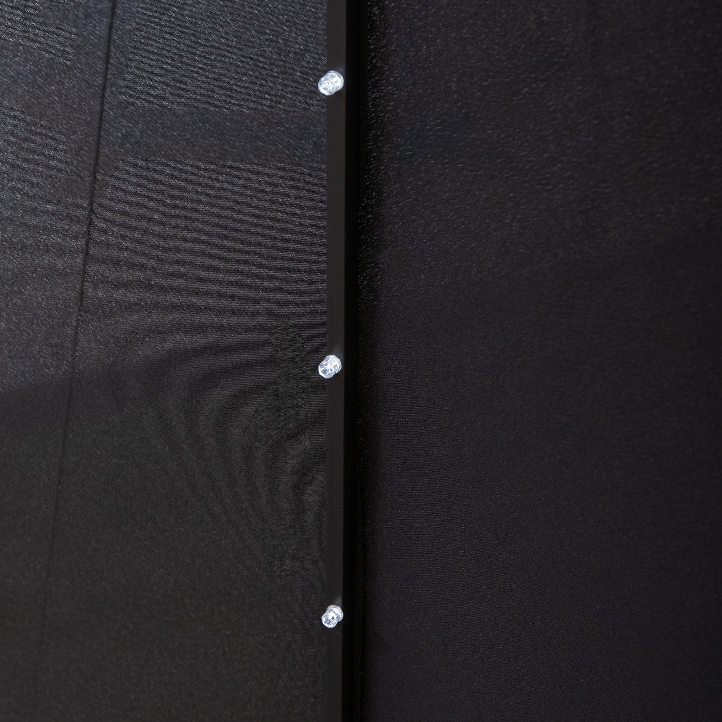 3m Solar Powered Lit Banana Cantilever Garden Parasol with LEDs & Base Weights Included in Black