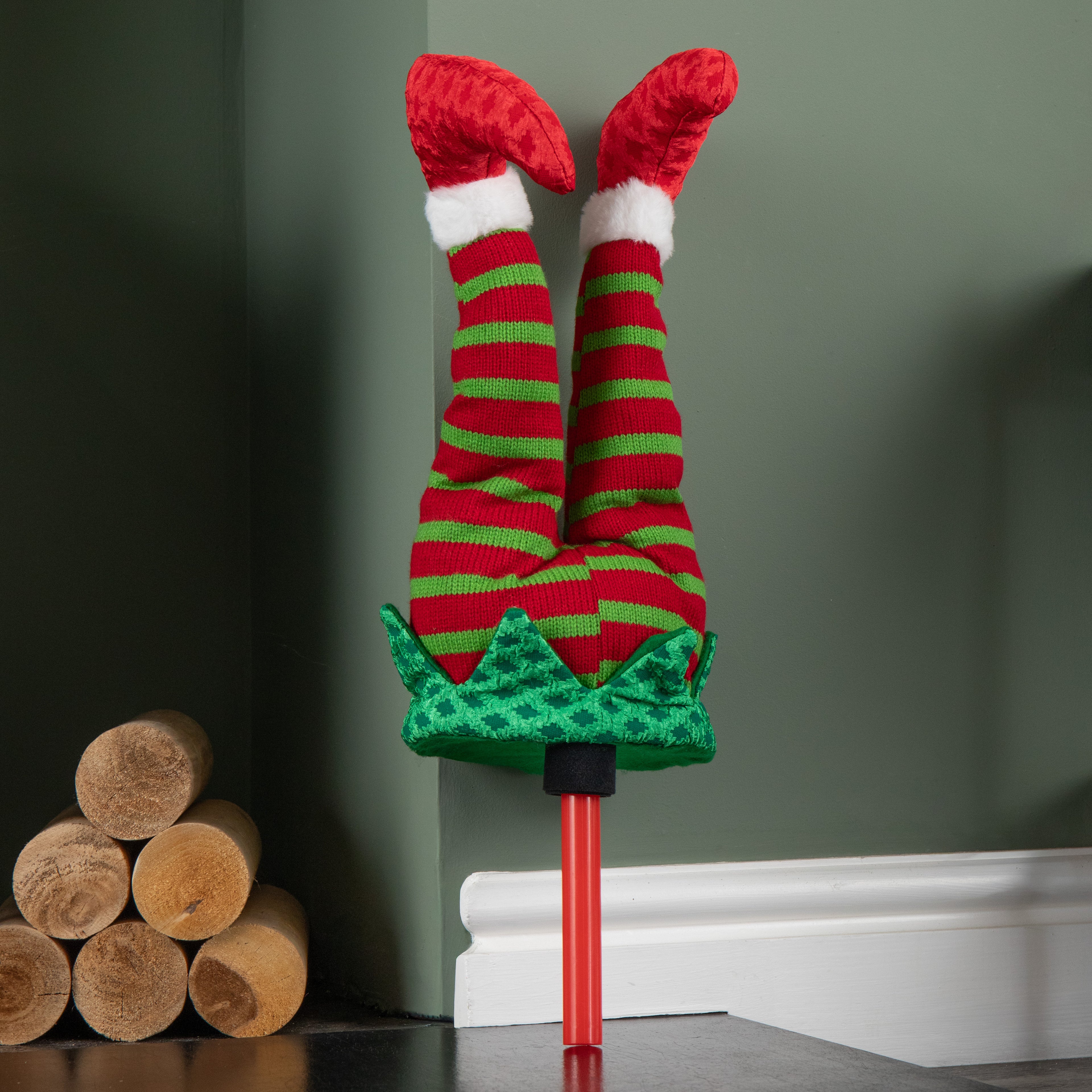 55cm Battery Operated Soft Animated Elf Kicking Legs Christmas Decoration