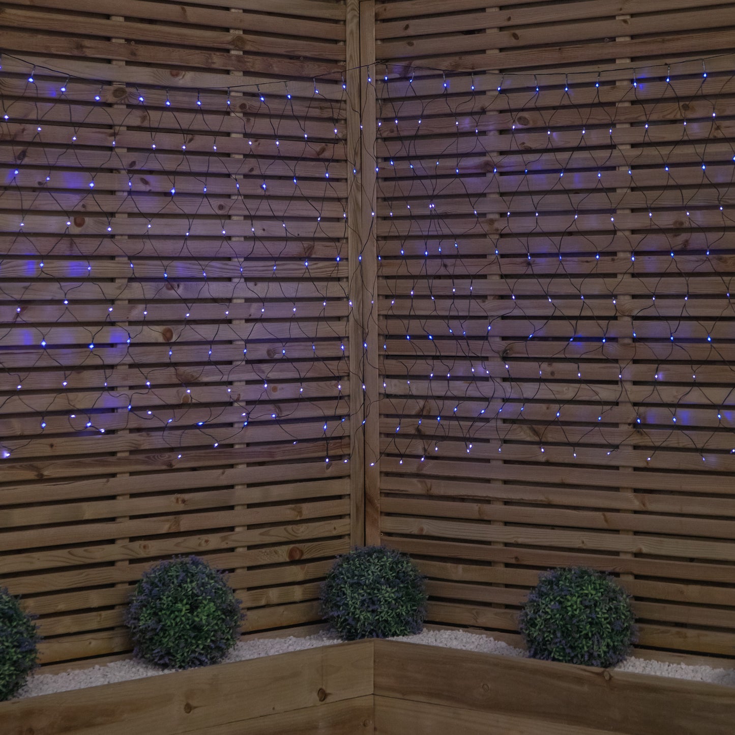 3.5m x 1.2m Christmas Window Net Lights with Multi-Action Blue & White LEDs