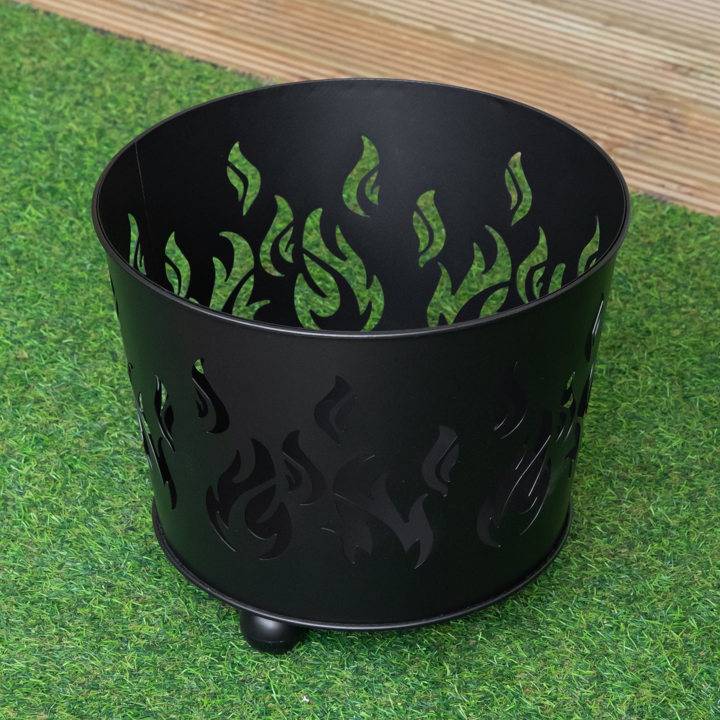 32cm Black Steel Fuego Outdoor Garden Firebasket