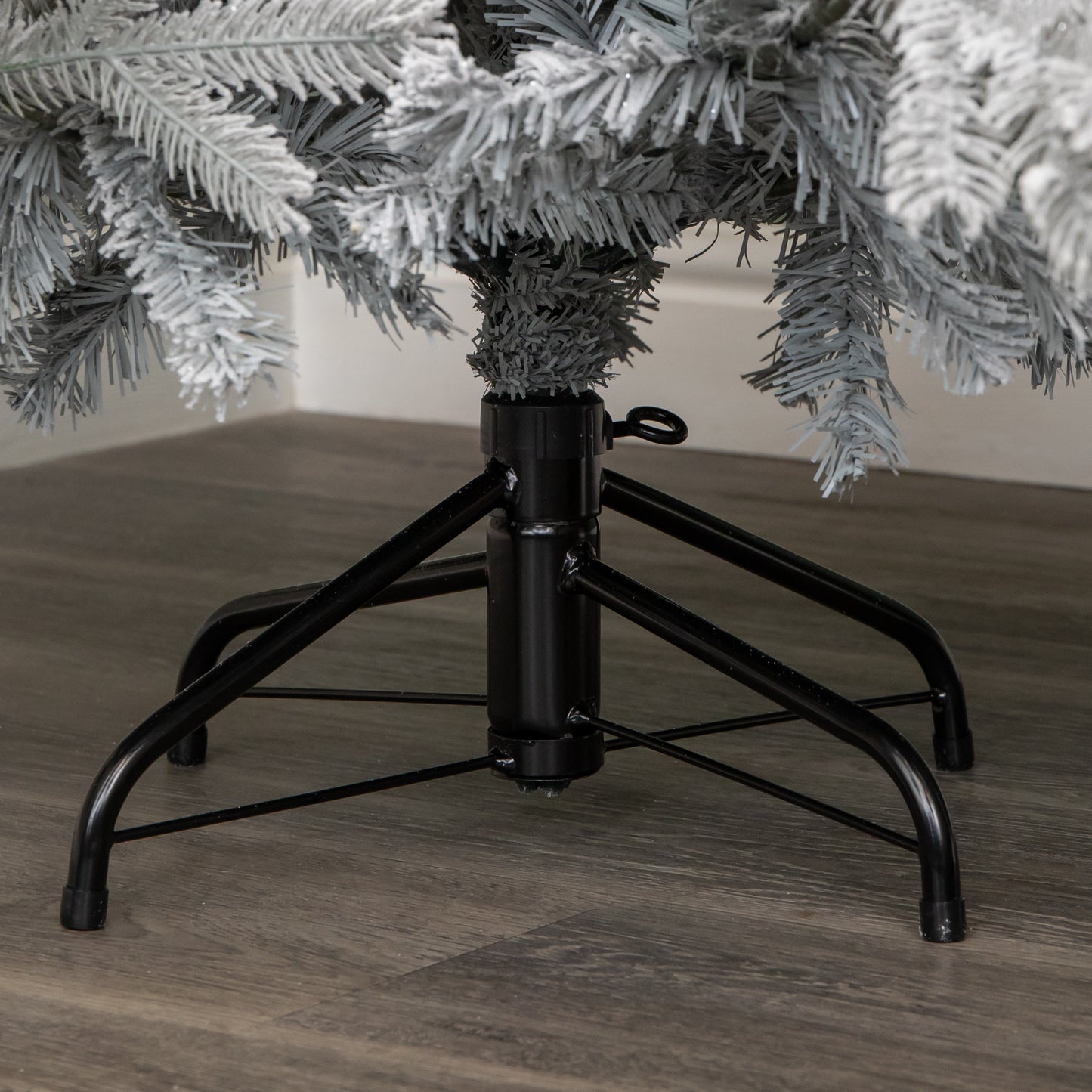 5ft (1.5m) Grey Frosted Grandis Fir Christmas Tree with Metal Stand