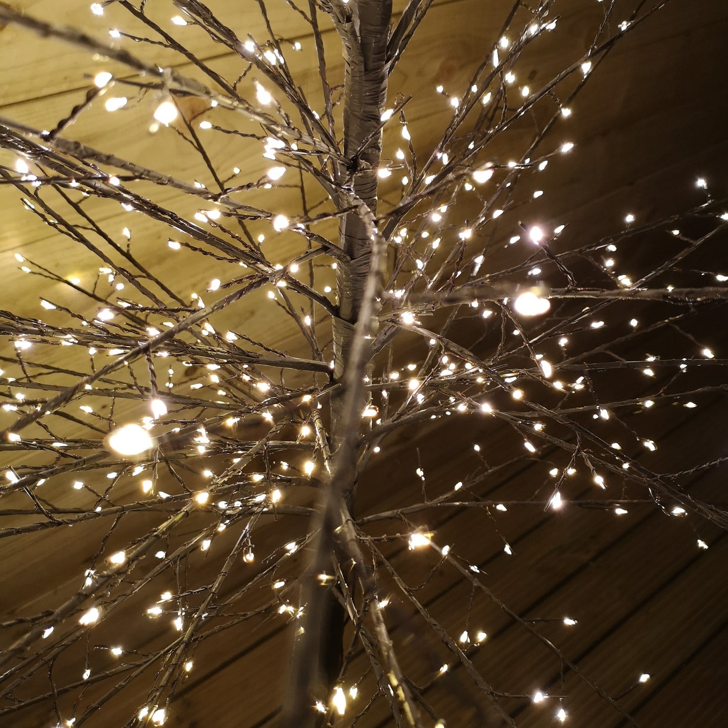 Factory Seconds: 1.8m 6ft Outdoor Black Micro Dot Christmas Blossom Tree with 900 Warm White LED
