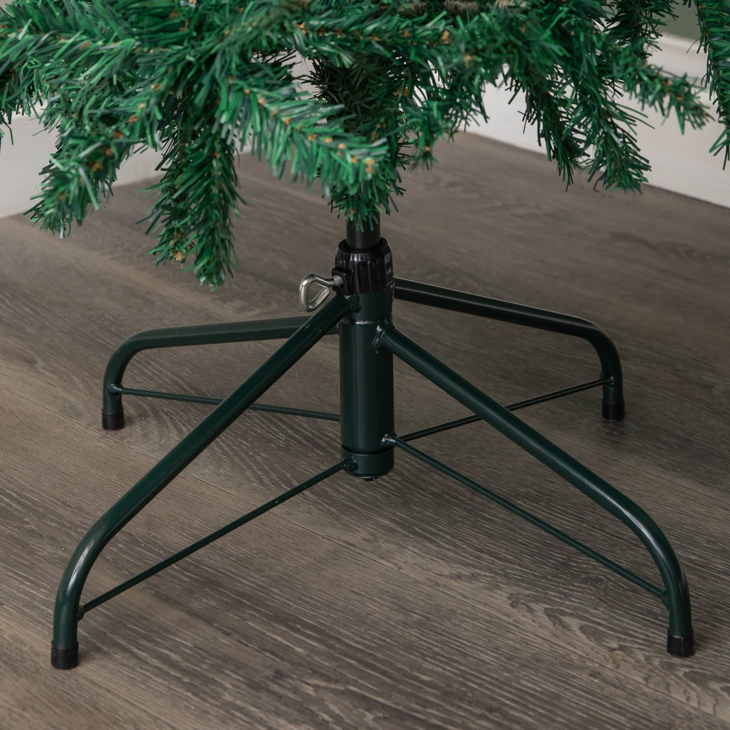 7.5ft (2.2m) Green Spruce Pencil Pine Christmas Tree with Metal Stand