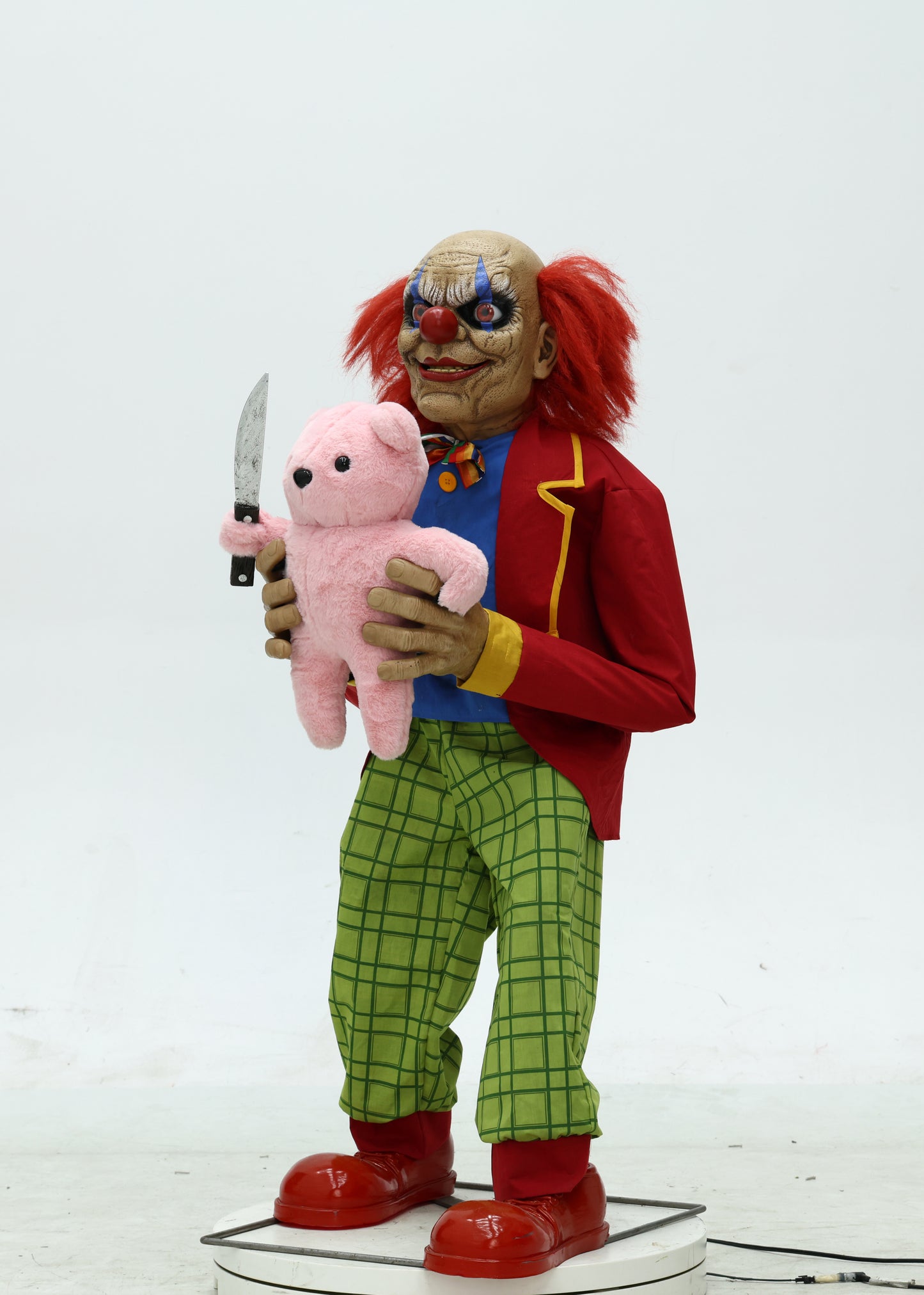 4ft Tall Lunging Animated Clown Halloween Animatronic Decoration