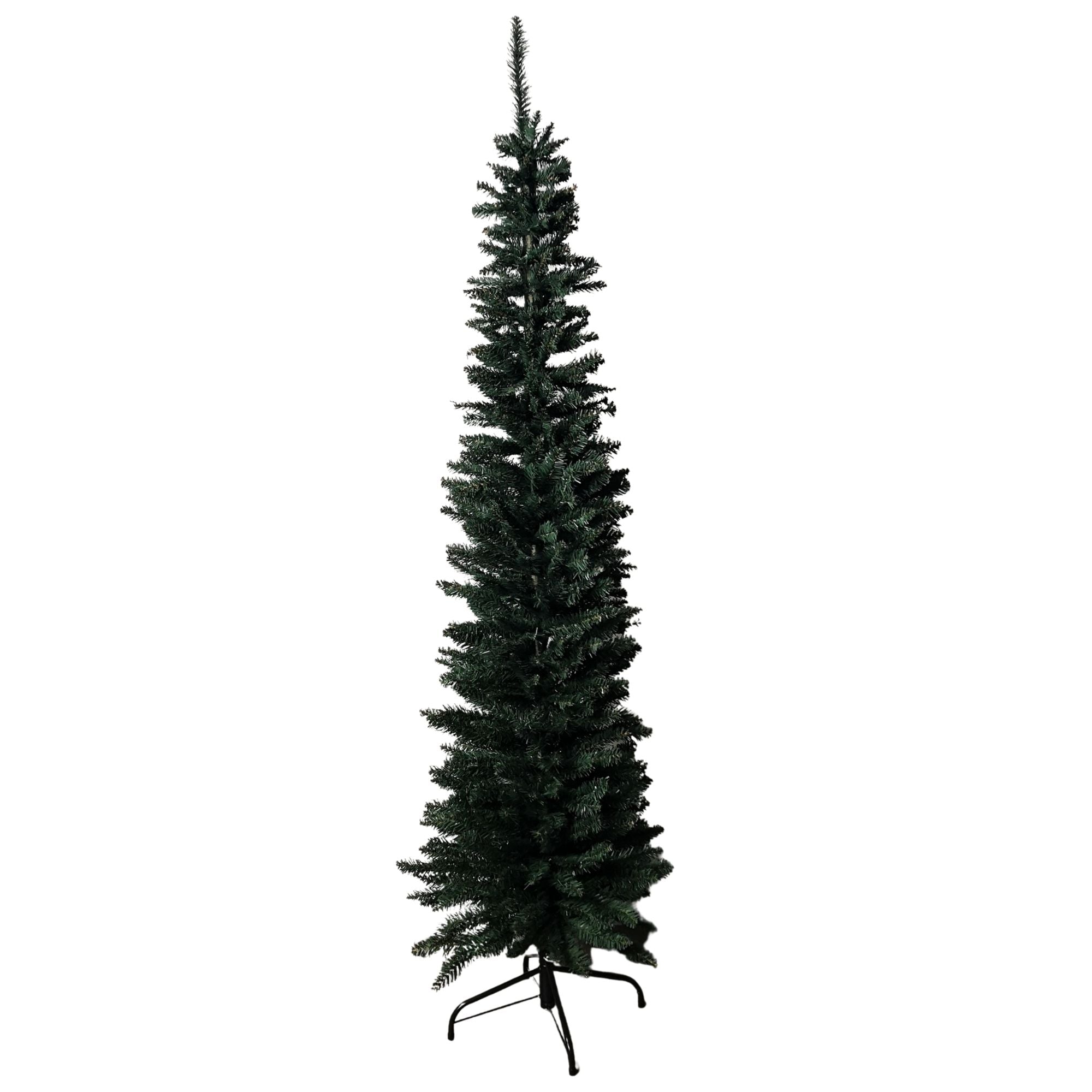 6.5ft (2m) Pencil Style Slim Artificial Christmas Tree in Green