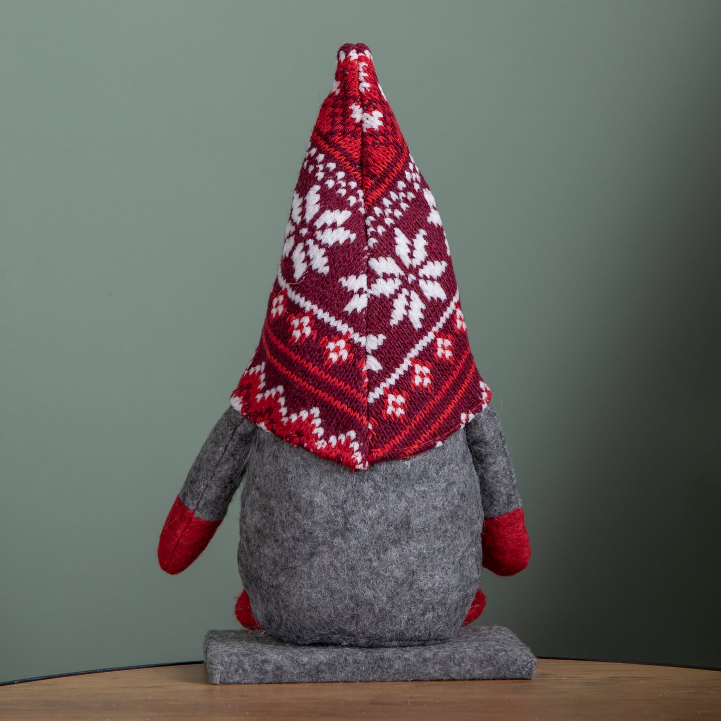 30cm Plush Gnome Gonk Christmas Stocking Holder Decoration with Grey Body