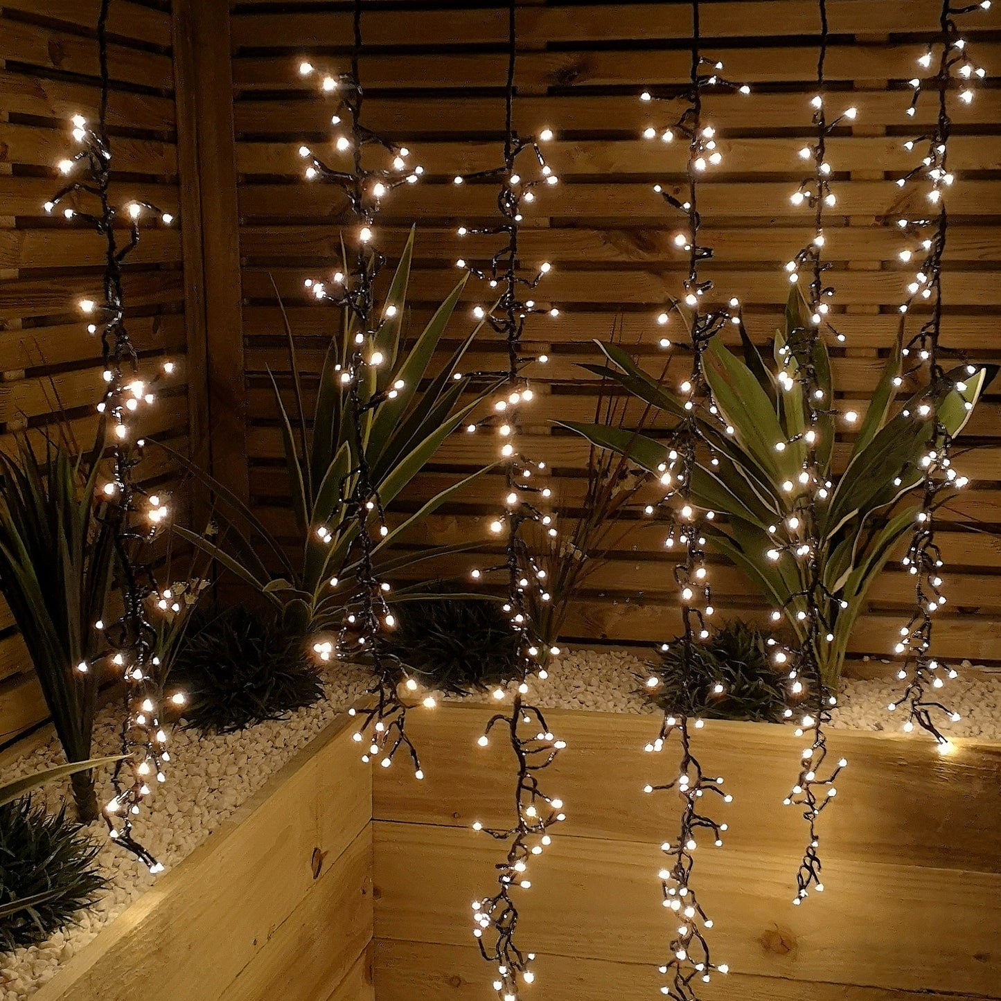 Factory Seconds: Set of 6 Drop Tree Multi-Action Christmas ClusterBrights with 384 Warm White