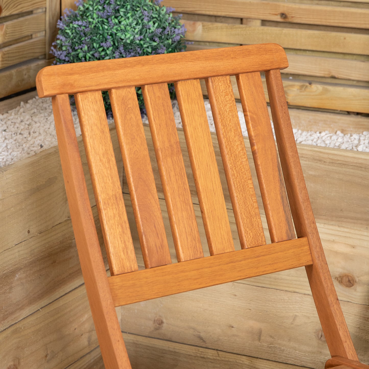Set of 4 Bowness Outdoor Garden Patio Wooden Folding Chairs