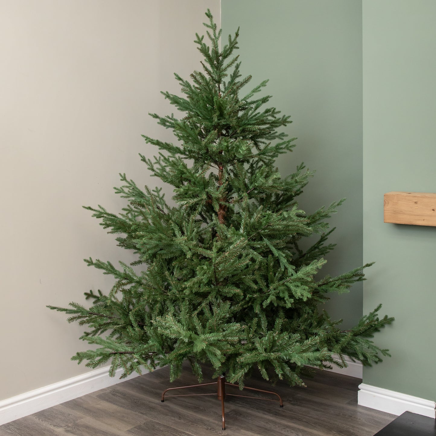 7ft (2.1m) Artificial Glenshee Spruce Green Christmas Tree with Metal Stand