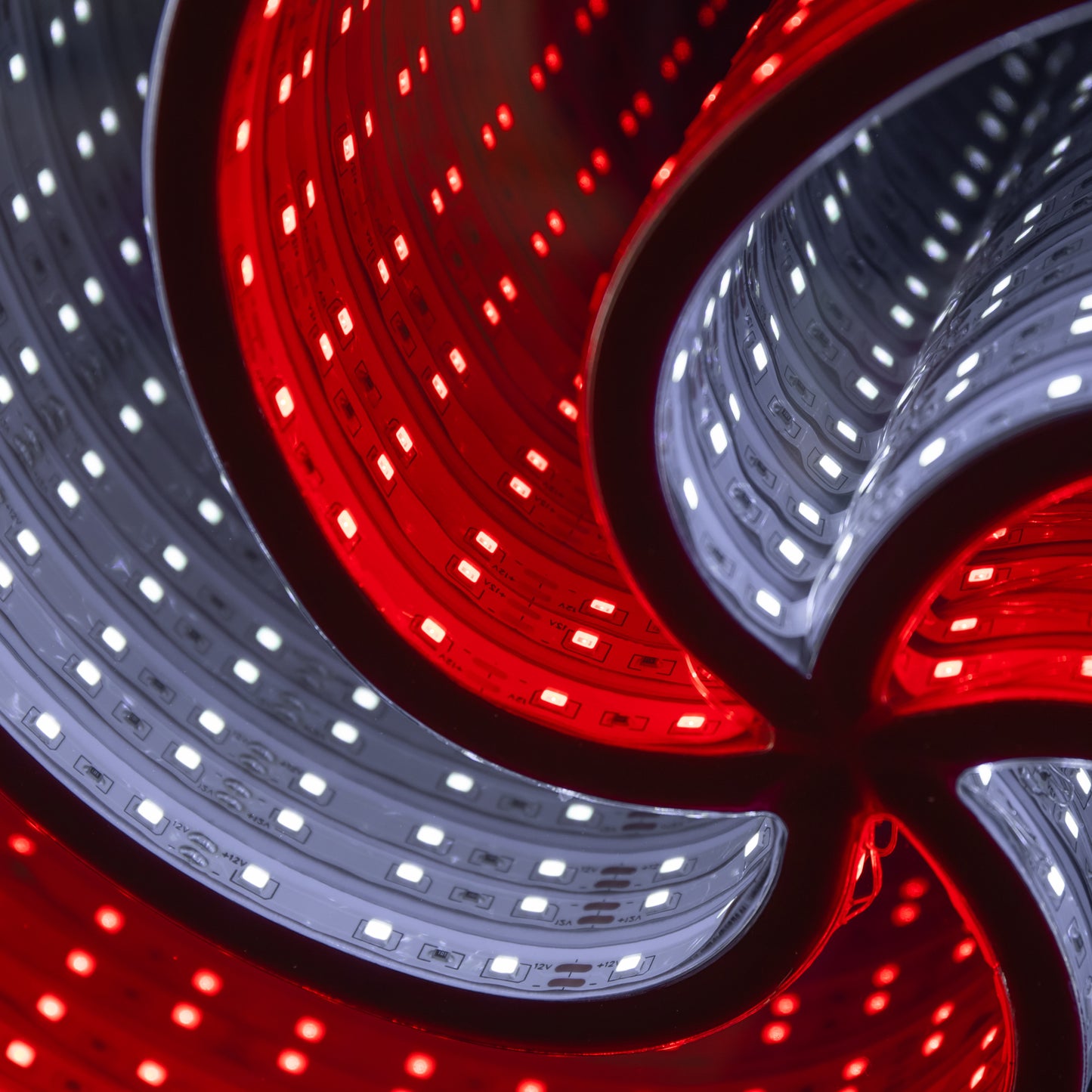 60cm Light up Hanging Christmas Lollipop Infinity Light Decoration with Spinning Effect