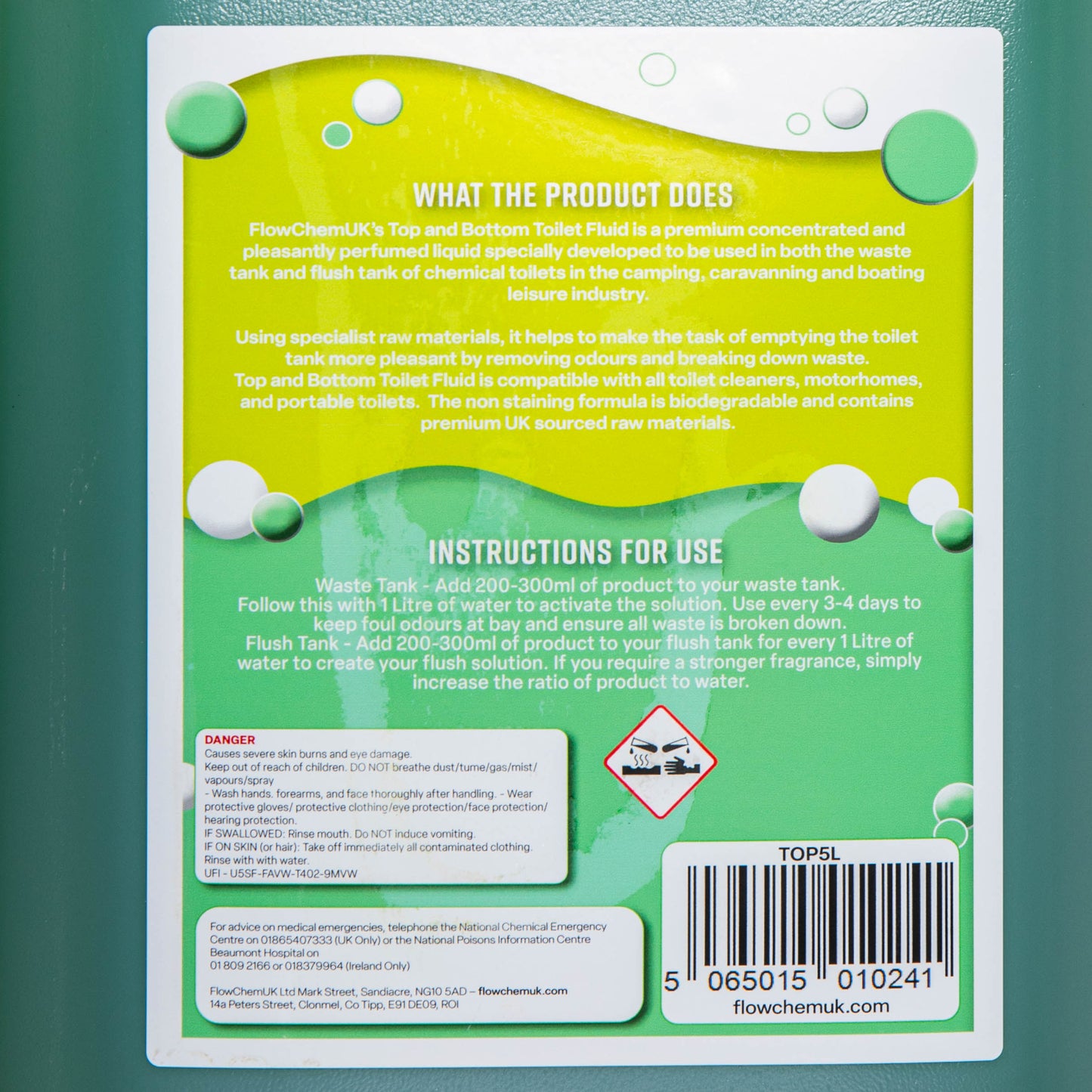 5 Litre Top and Bottom Eco Toilet Fluid