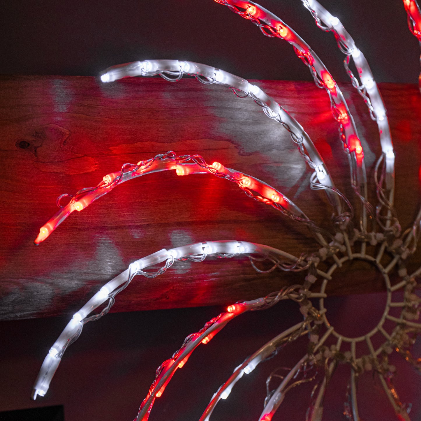 50cm Light up Christmas Spinner Decoration with 128 Red and White LEDs