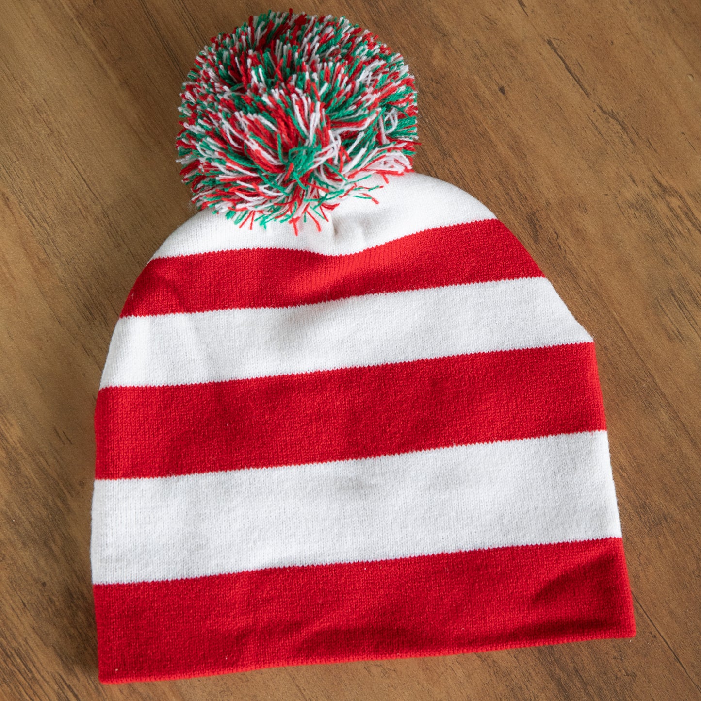 Light up Flashing Party Beanie Festive Hat with Christmas Tree & Multi-Coloured LEDs