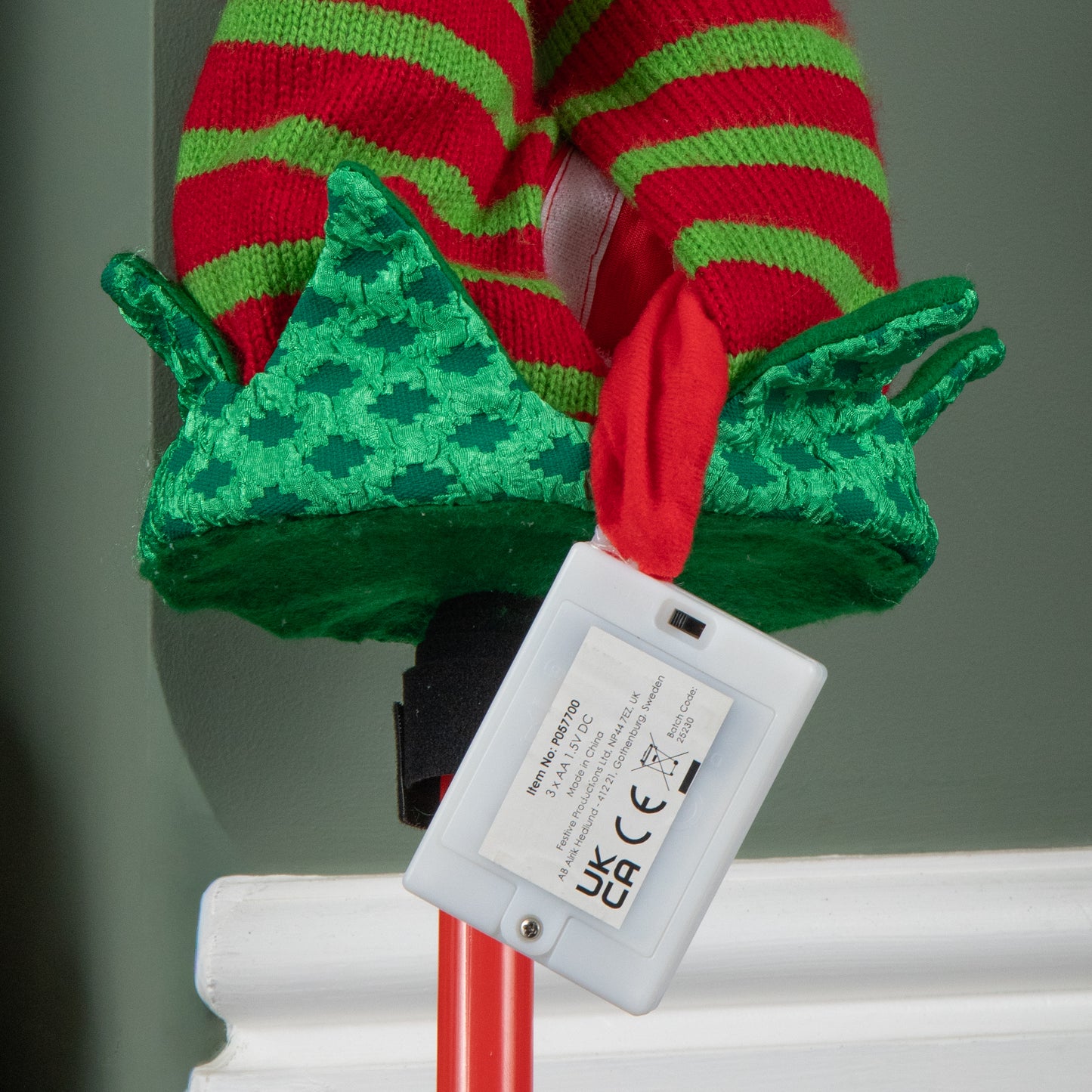 55cm Battery Operated Soft Animated Elf Kicking Legs Christmas Decoration